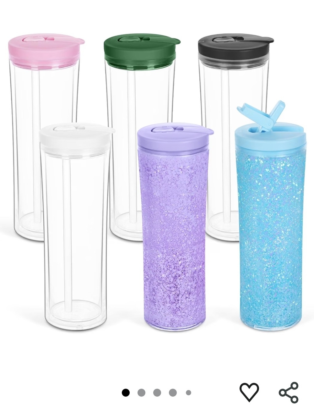 SnowGlobe DIY Design Double-Wall Tumbler 20 Oz– With Multi Color Accent Lids